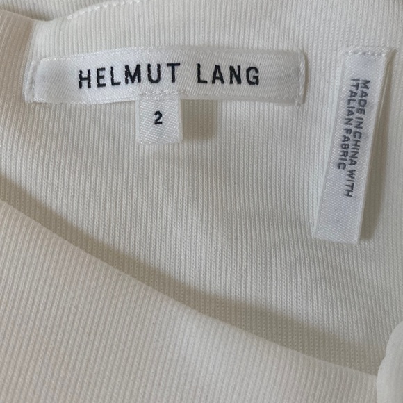 White Helmut Lang dress see pics for measurements and fabric content size 2 - Picture 1 of 7
